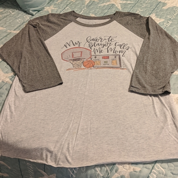 Basketball Mom 3/4 length sleeve shirt - Picture 2 of 4